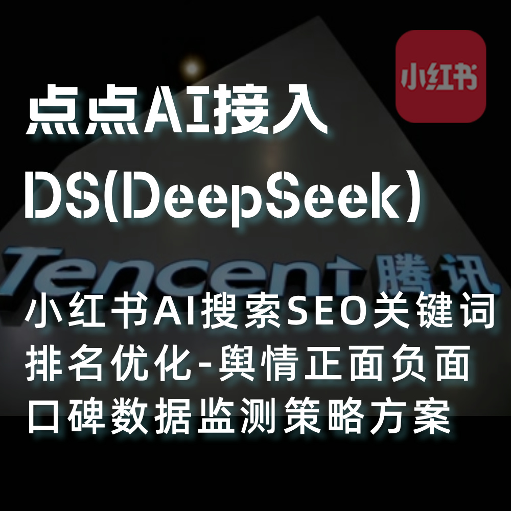 小红书点点已接入DeepSeek满血版AI搜索SEO优化供应商搜索结果