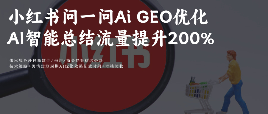 问一问AI智能总结+GEO&amp;SEO,小红书流量涨200%